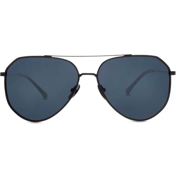 DIFF Eyewear Dash Unisex Black Solid Grey Polarized Sunglasses NEW - Picture 3 of 5